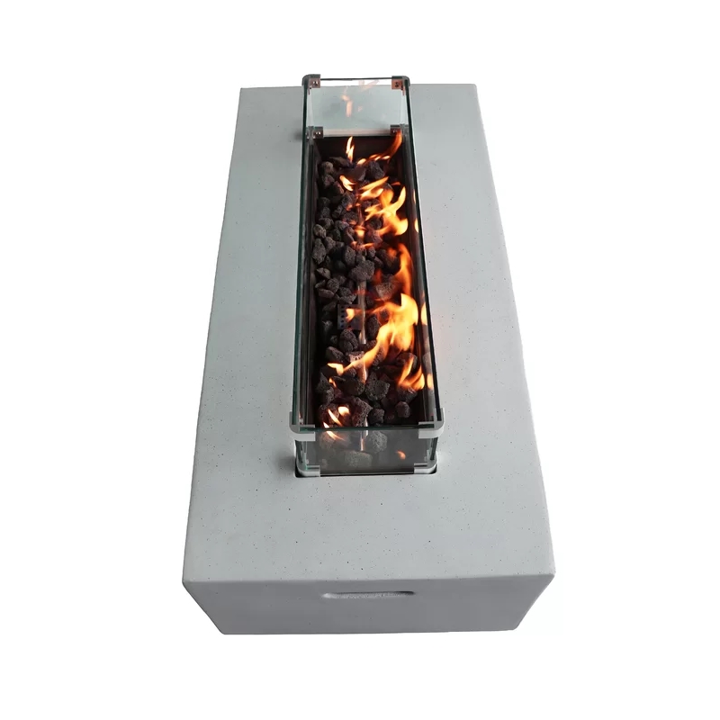 Living Source International Reinforced Concrete Outdoor Fire Pit Table