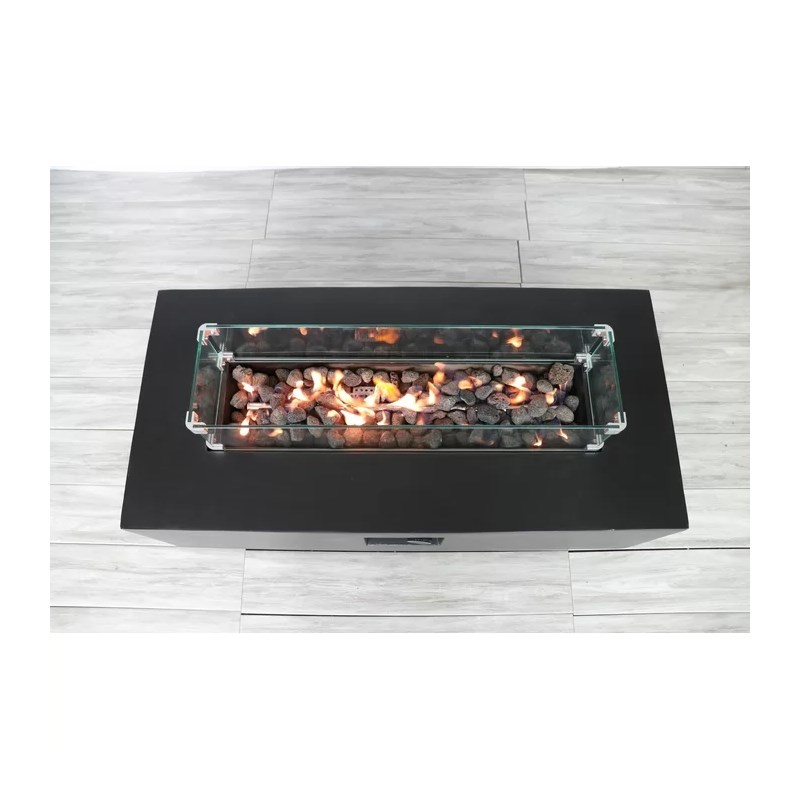 Living Source International Reinforced Concrete Outdoor Fire Pit Table