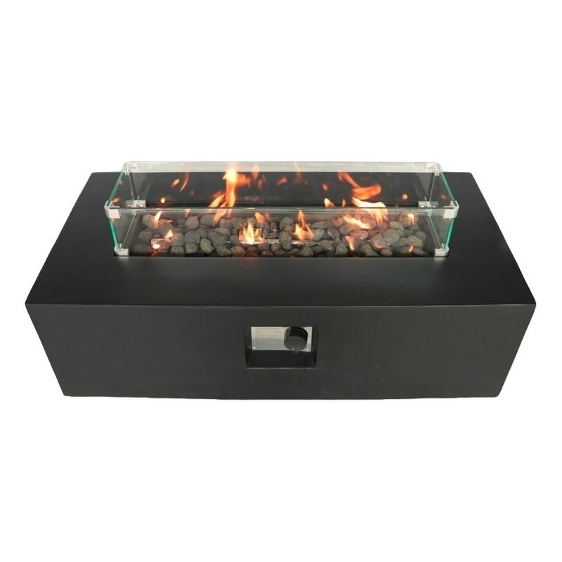 Living Source International Reinforced Concrete Outdoor Fire Pit Table