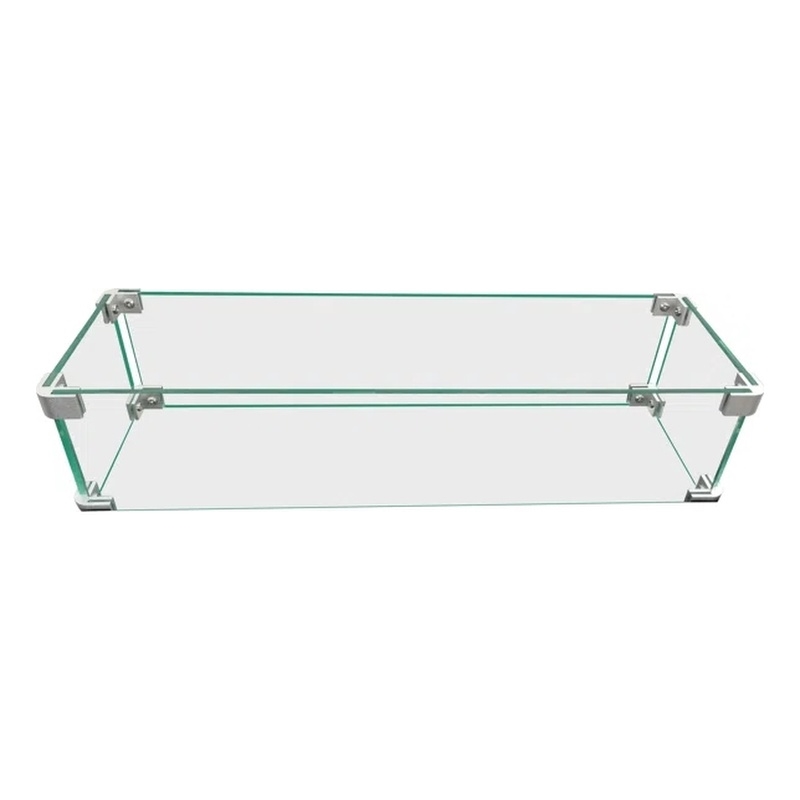 Living Source International Rectangle Fire Pit Flame Guard