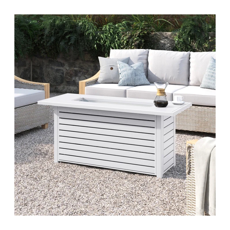 Living Source International 24'' H Outdoor Fire Pit Table with Lid
