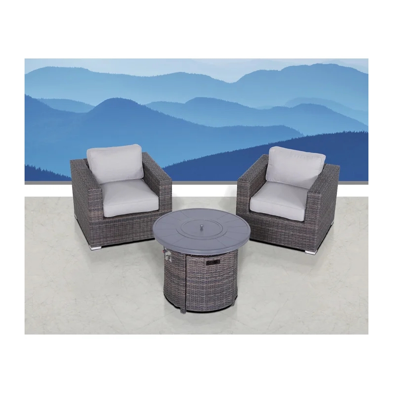 Living Source High-Density Polyethylene Wicker 2 - Person Seating Group Cushions