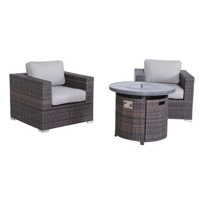 Living Source High-Density Polyethylene Wicker 2 - Person Seating Group Cushions