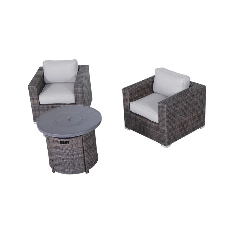 Living Source High-Density Polyethylene Wicker 2 - Person Seating Group Cushions