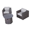 Living Source High-Density Polyethylene Wicker 2 - Person Seating Group Cushions