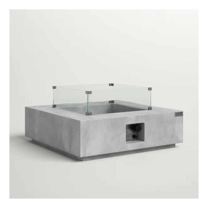 Living Source International 12'' H x 34'' W Outdoor Fire Pit Table
