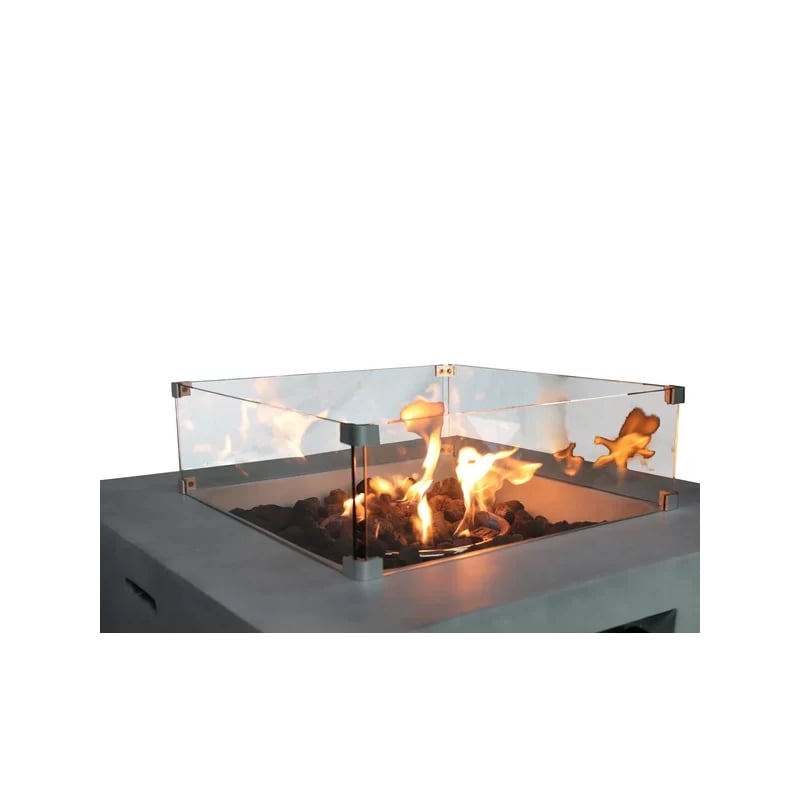Living Source International 12'' H x 34'' W Outdoor Fire Pit Table