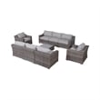 Living Source High-Density Polyethylene Wicker 8 Person Seating Group Cushions