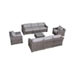 Living Source High-Density Polyethylene Wicker 8 Person Seating Group Cushions