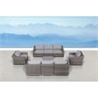 Living Source High-Density Polyethylene Wicker 8 Person Seating Group Cushions