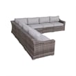Living Source International Wicker 6 - Person Seating Group with Cushions