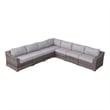 Living Source International Wicker 6 - Person Seating Group with Cushions