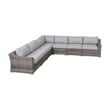 Living Source International Wicker 6 - Person Seating Group with Cushions