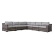 Living Source International Wicker 6 - Person Seating Group with Cushions