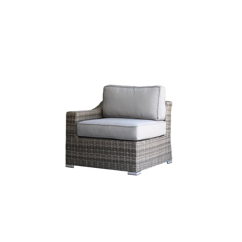 Living Source International Wicker 6 - Person Seating Group with Cushions
