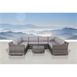 Living Source High-Density Polyethylene Wicker 6 Person Seating Group Cushions