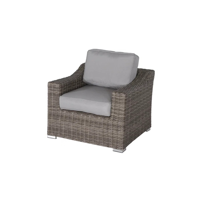 Living Source International Rattan Wicker 6 - Person Seating Group with Cushions
