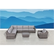 Living Source International Rattan Wicker 6 - Person Seating Group with Cushions