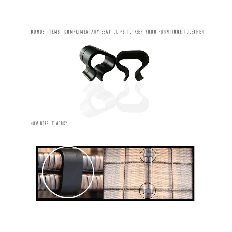 Living Source High Density Polyethylene Wicker 7 Person Seating Group Cushions