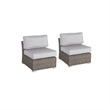 Living Source High-Density Polyethylene Wicker 6 Person Seating Group Cushions