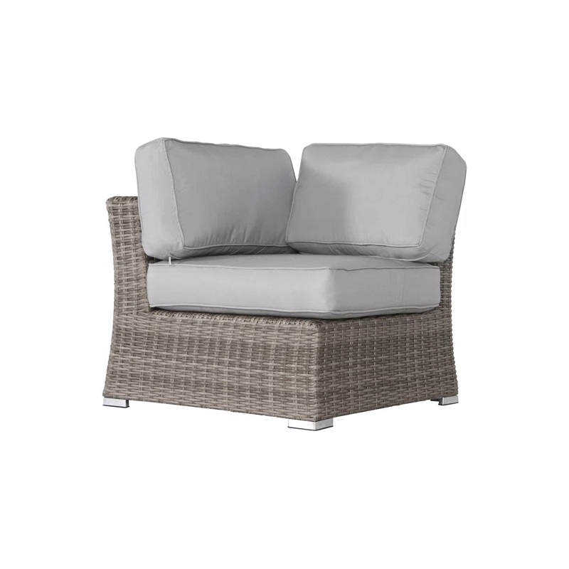 Living Source High-Density Polyethylene Wicker 6 Person Seating Group Cushions