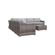 Living Source High-Density Polyethylene Wicker 6 Person Seating Group Cushions