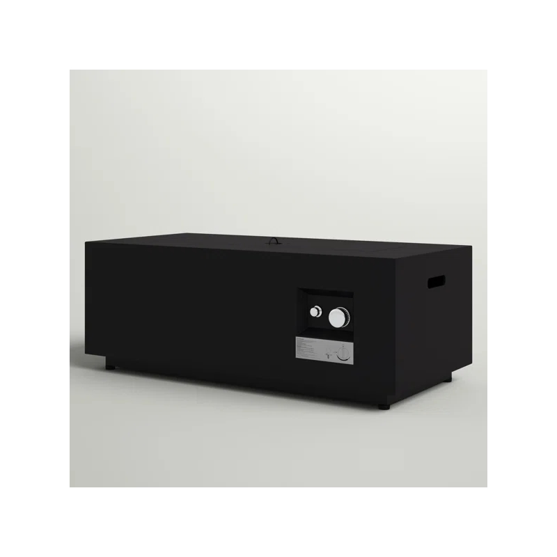 LSI 16'' H x 42'' W Steel Outdoor Fire Pit Table with Lid