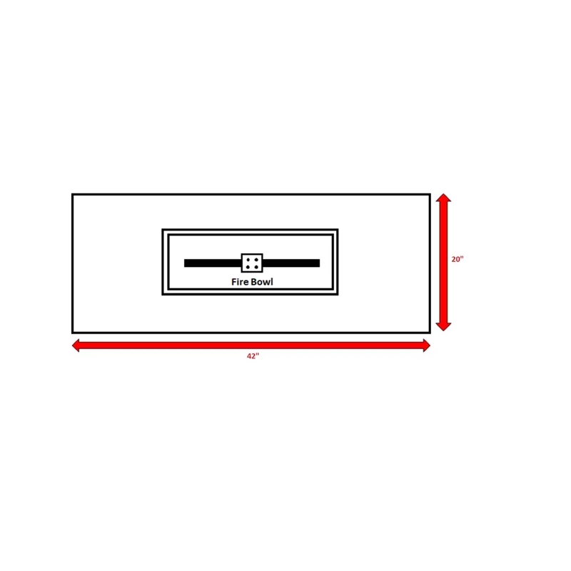 LSI 16'' H x 42'' W Steel Outdoor Fire Pit Table with Lid