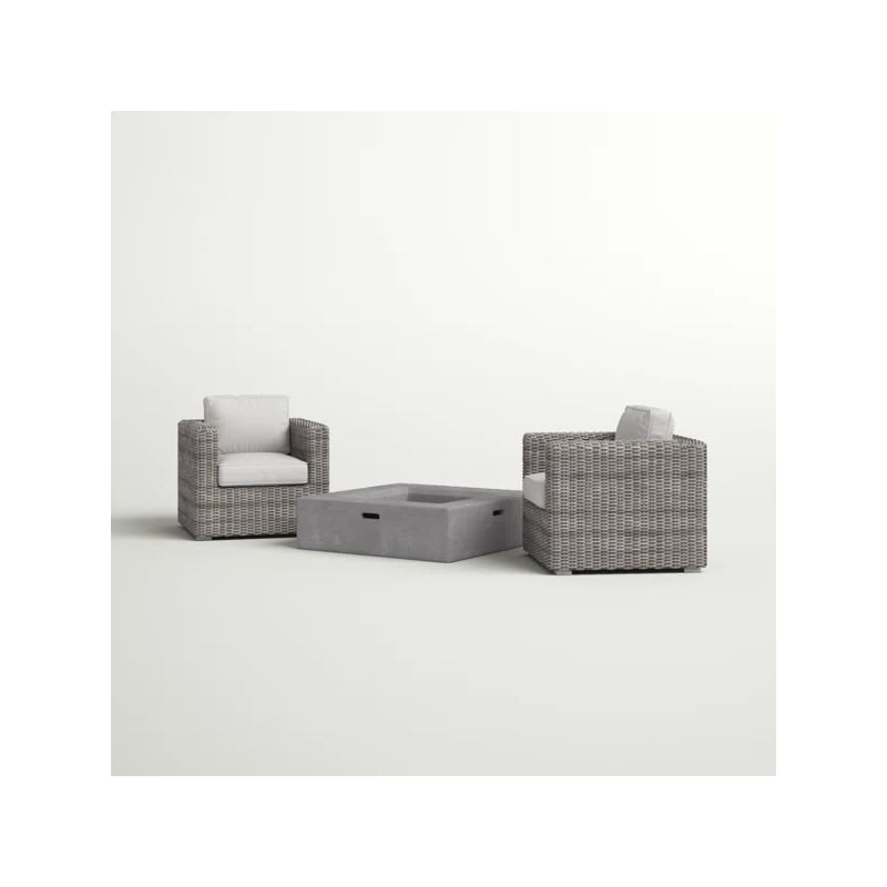 LSI Wicker 2 - Person Seating Group with Cushions