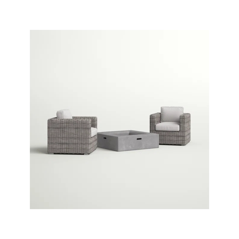 LSI Wicker 2 - Person Seating Group with Cushions