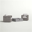 LSI Wicker 2 - Person Seating Group with Cushions