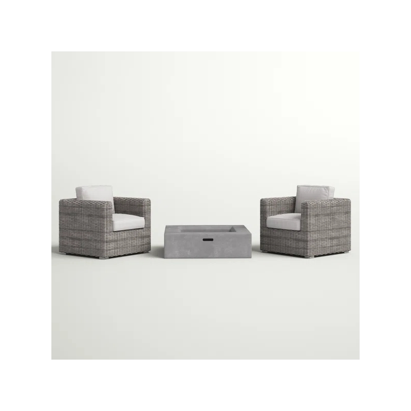 LSI Wicker 2 - Person Seating Group with Cushions