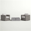 LSI Wicker 2 - Person Seating Group with Cushions