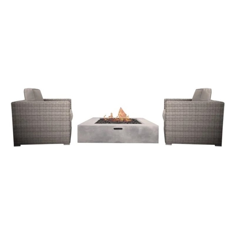 LSI Wicker 2 - Person Seating Group with Cushions