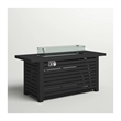 LSI 24'' H Steel Propane Outdoor Fire Pit Table with Lid