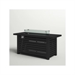 LSI 24'' H Steel Propane Outdoor Fire Pit Table with Lid