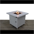 LSI Modern Metal Outdoor Fire Pit Table in White