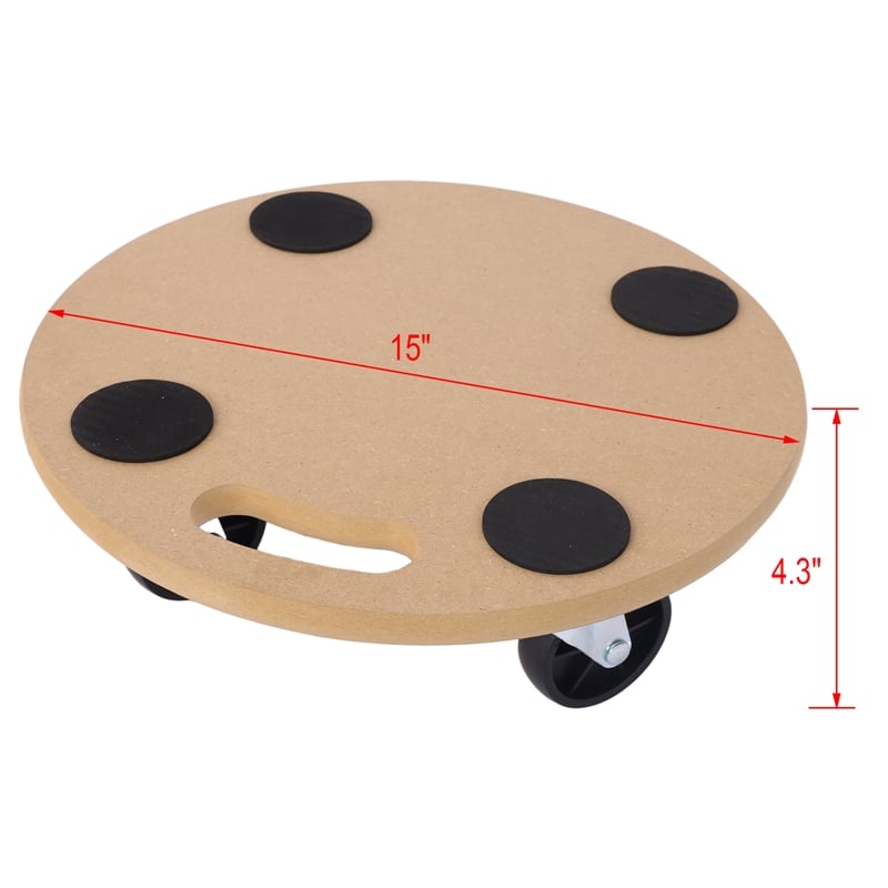 Wooden Furniture Dolly Movers Set of 2 8 in Diameter