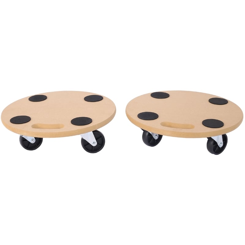 Wooden Furniture Dolly Movers Set of 2 8 in Diameter