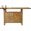 Durable Rubberwood Workbench with Storage for Garage / Workshop-Home