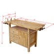 Durable Rubberwood Workbench with Storage for Garage / Workshop-Home