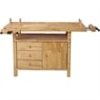 Durable Rubberwood Workbench with Storage for Garage / Workshop-Home