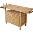 Durable Rubberwood Workbench with Storage for Garage / Workshop-Home