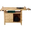 Durable Rubberwood Workbench with Storage for Garage / Workshop-Home