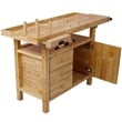 Durable Rubberwood Workbench with Storage for Garage / Workshop-Home