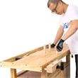 Durable Rubberwood Workbench with Storage for Garage / Workshop-Home