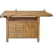 Durable Rubberwood Workbench with Storage for Garage / Workshop-Home