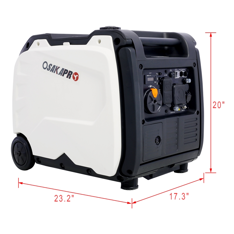 Quiet Portable Inverter Generator with Electric Start and Pure Sine Wave Power