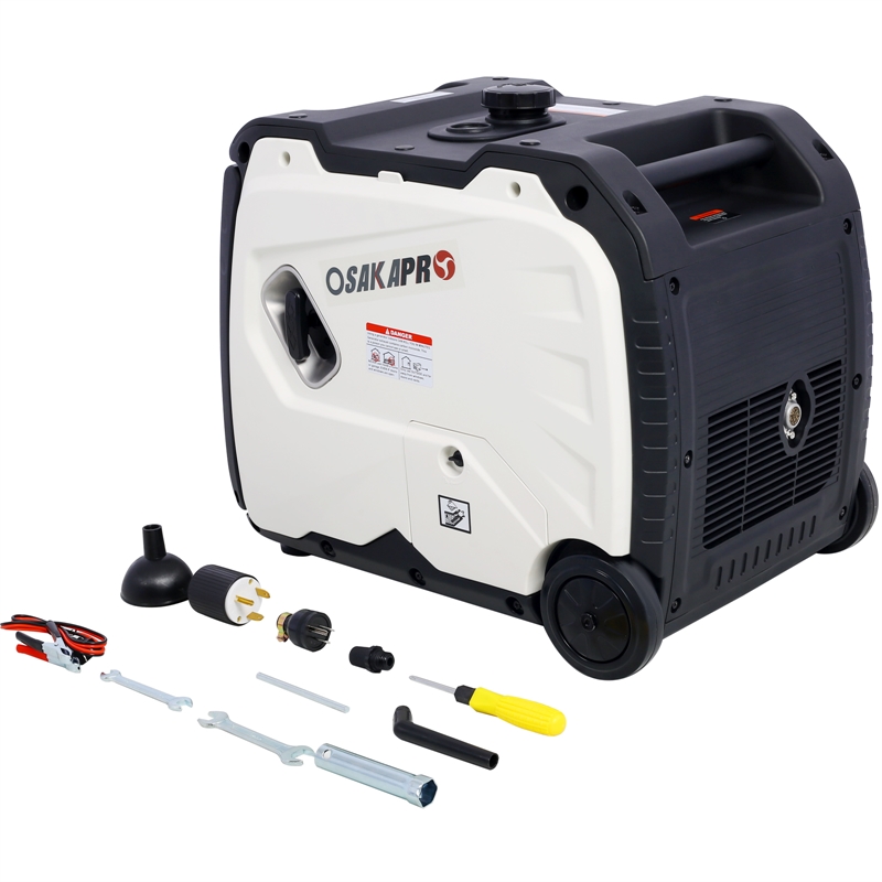 Quiet Portable Inverter Generator with Electric Start and Pure Sine Wave Power