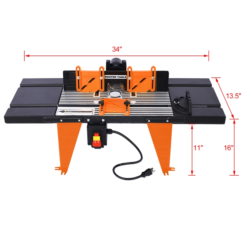 Aluminum Benchtop Router Table with Extension Wings - Precision Woodworking Tool